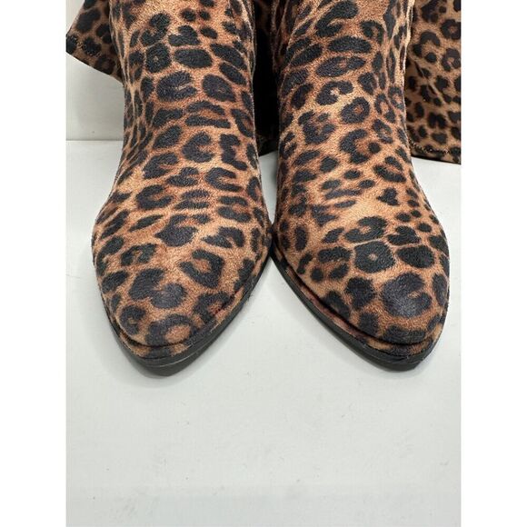 Marc Fisher Boots Women’s Size 6 Over The Knee Pointed Toe Leopard Print NEW - Picture 10 of 13